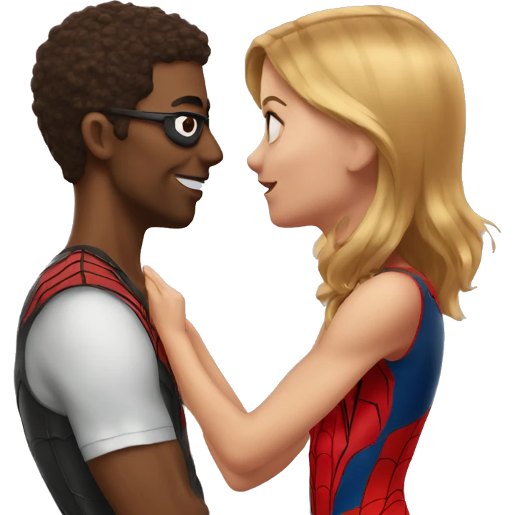 Spiderman who gives a kiss emoji