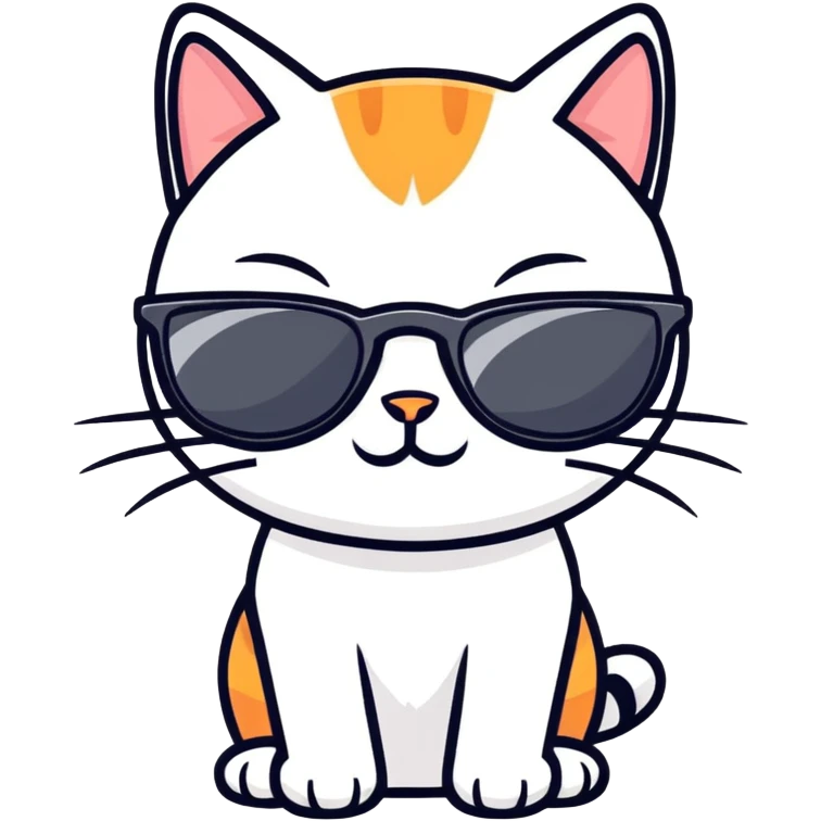 Cat with sunglasses emoji
