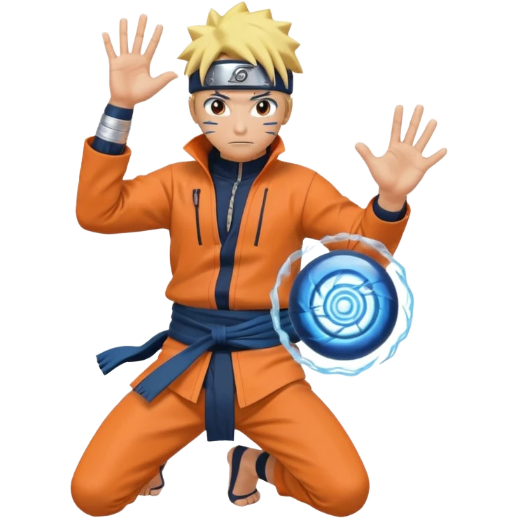 Naruto on pose rasengan emoji