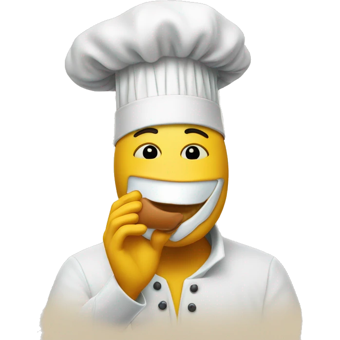 emoji blowing kiss with a chef’s hat  emoji