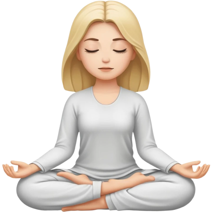 White girl  meditating emoji