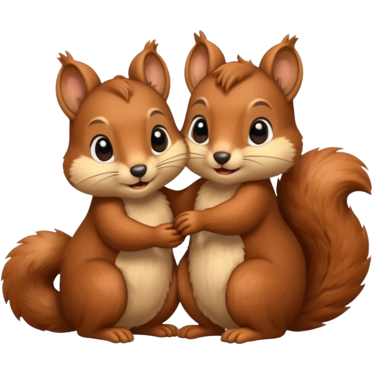 two squirrels cuddling emoji