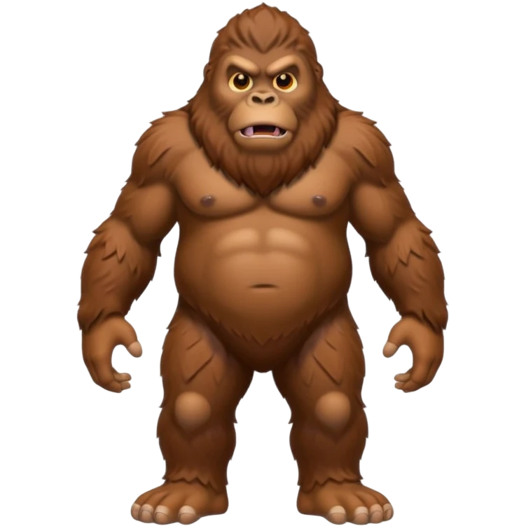 Create a scary full bodied emoji of Bigfoot emoji