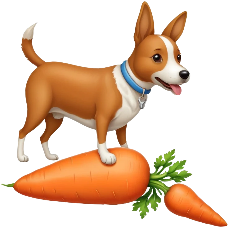 Carrot riding a dog  emoji