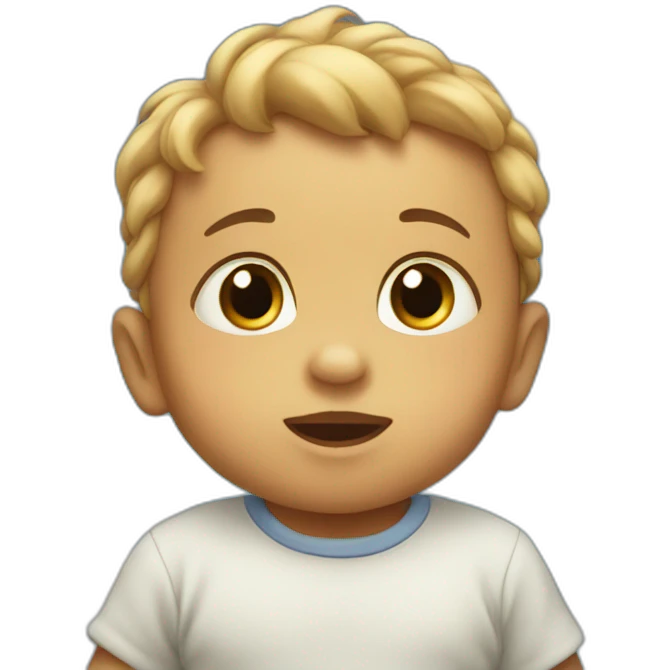 A baby looking at the sky  emoji