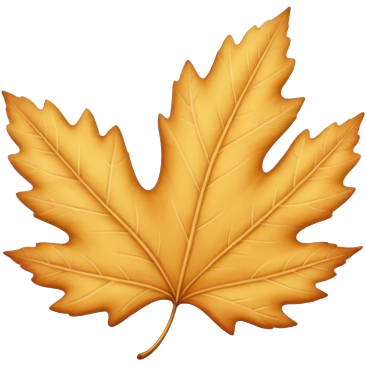 pastel warm autumn leaf in beige and golden tones, soft shadows, light grain texture, no background, cozy and delicate atmosphere emoji