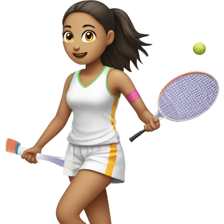 girl playing badminton emoji