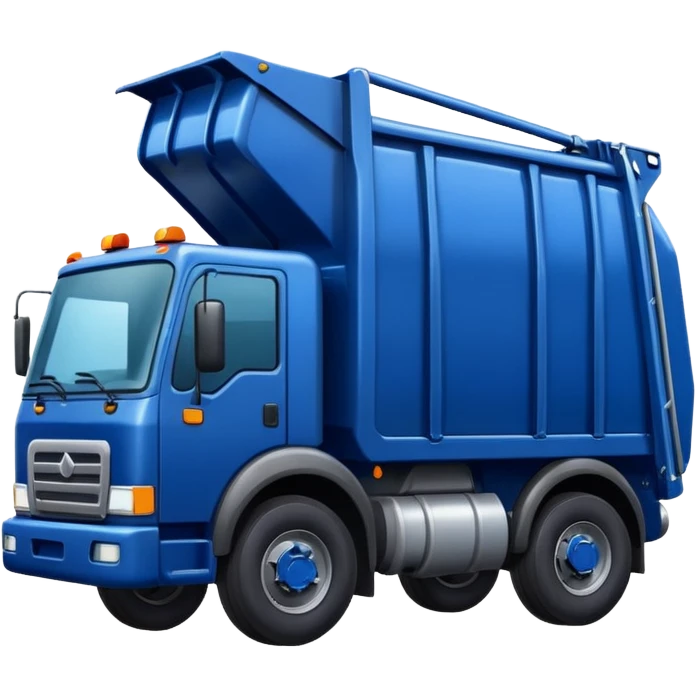 dark blue garbage truck emoji