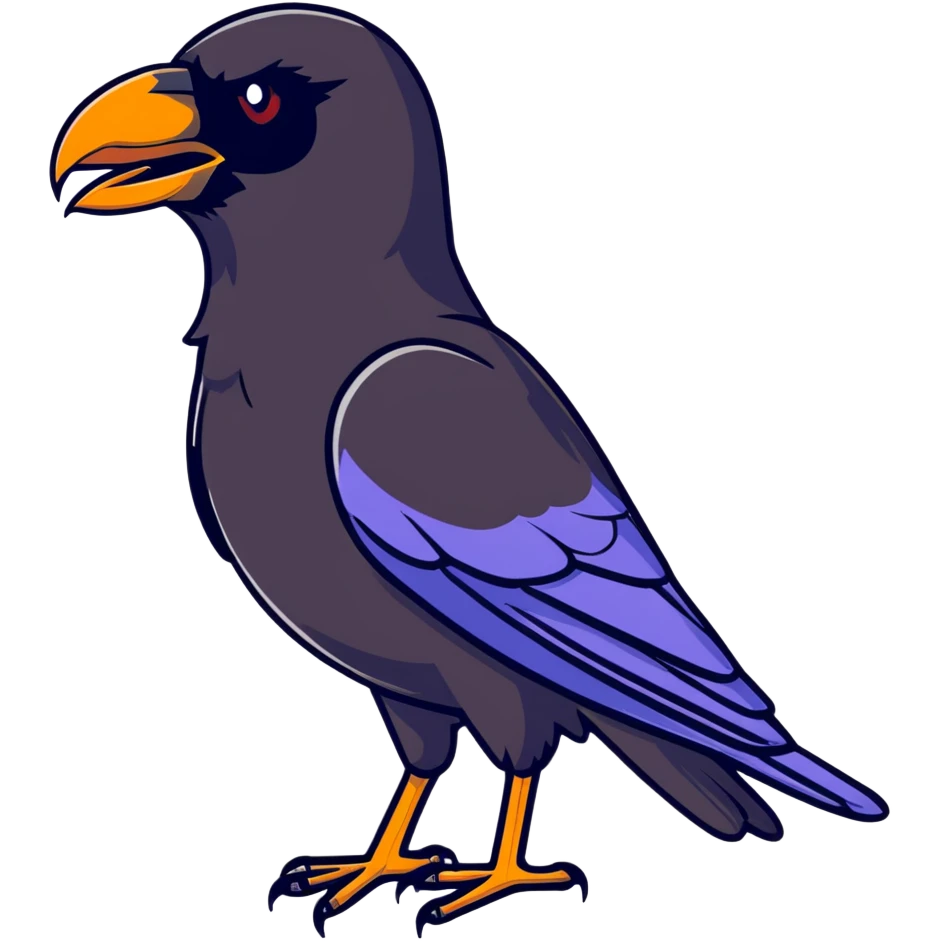 black raven emoji