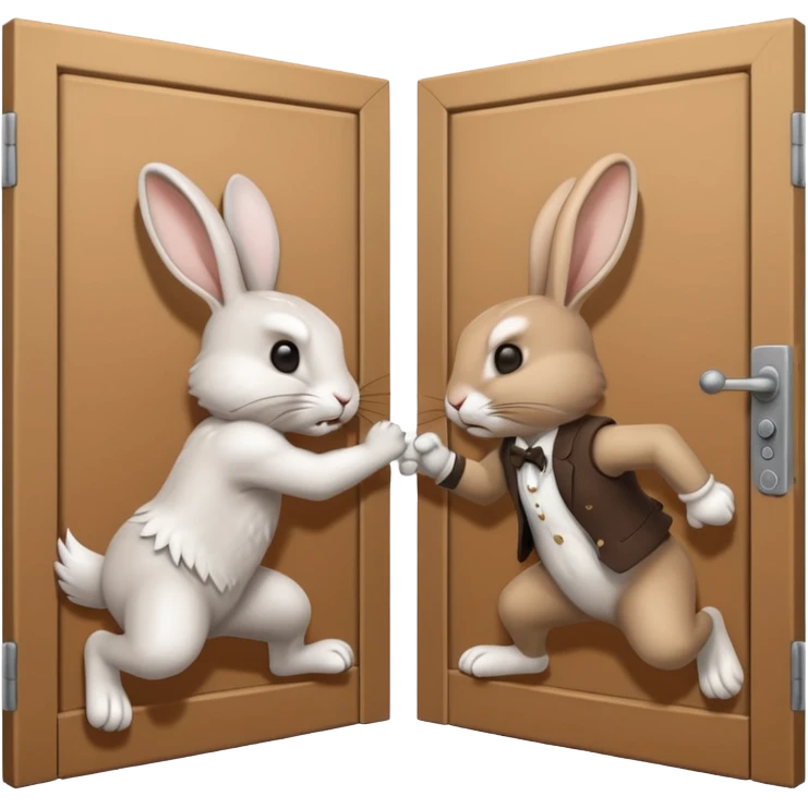 I want the alliance leader to kick me out of the alliance and close the door, so that they both look like rabbits. emoji