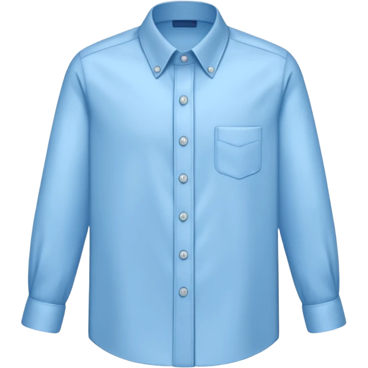  uma camisa social manga longa de botões na cor azul claro emoji