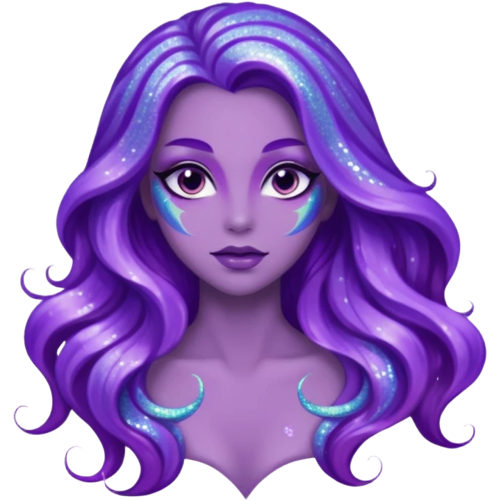 glitter purple siren emoji