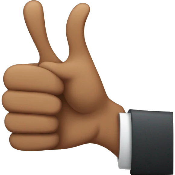 thumbs up and fingers crossed emoji
