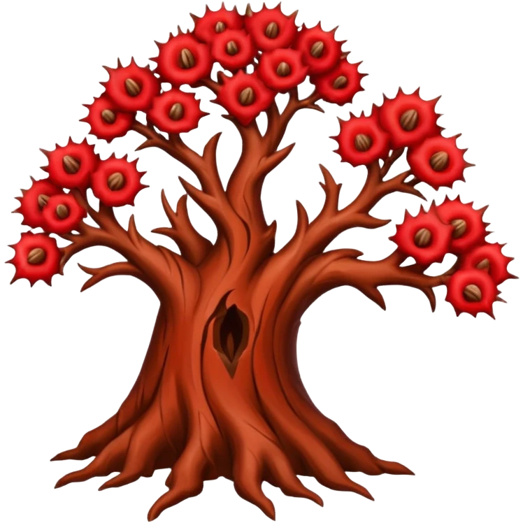 red thorn tree emoji