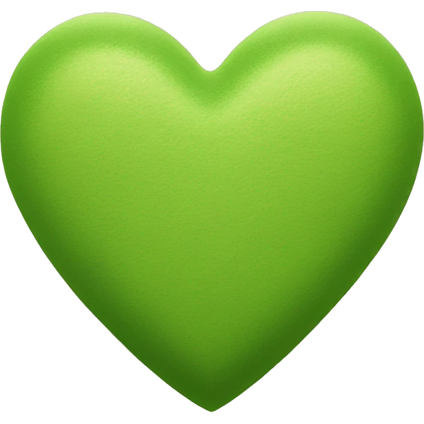 matcha colored heart emoji