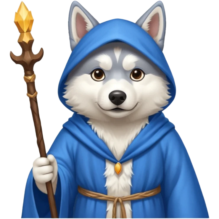 Husky wizard emoji