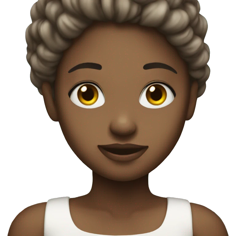 girl in white dress outdoors emoji