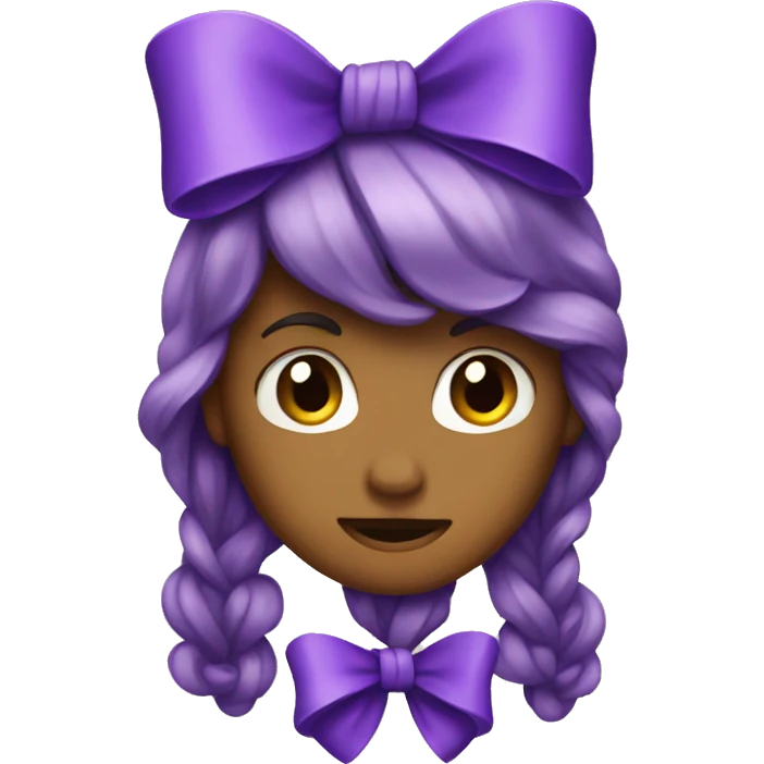 Purple bow emoji
