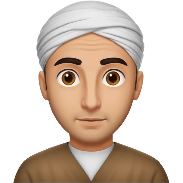 middle eastern balding man with thick eyebrows emoji