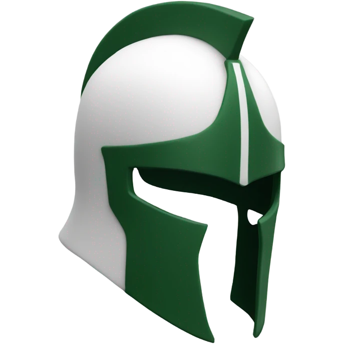 Green and white spartan emoji