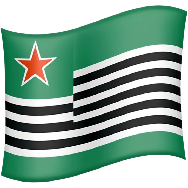 Make the flag of the Ural Republic, white, green, black emoji