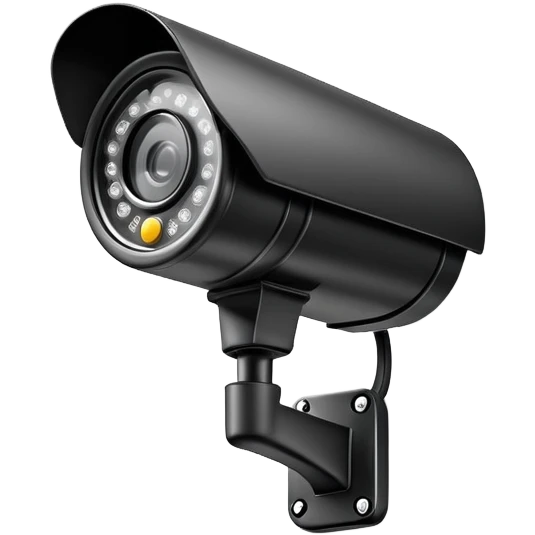 security surveillance CCTV camera mounted on wall emoji