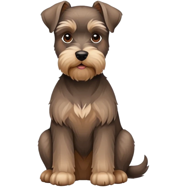 brown schnauzer dog sitting emoji