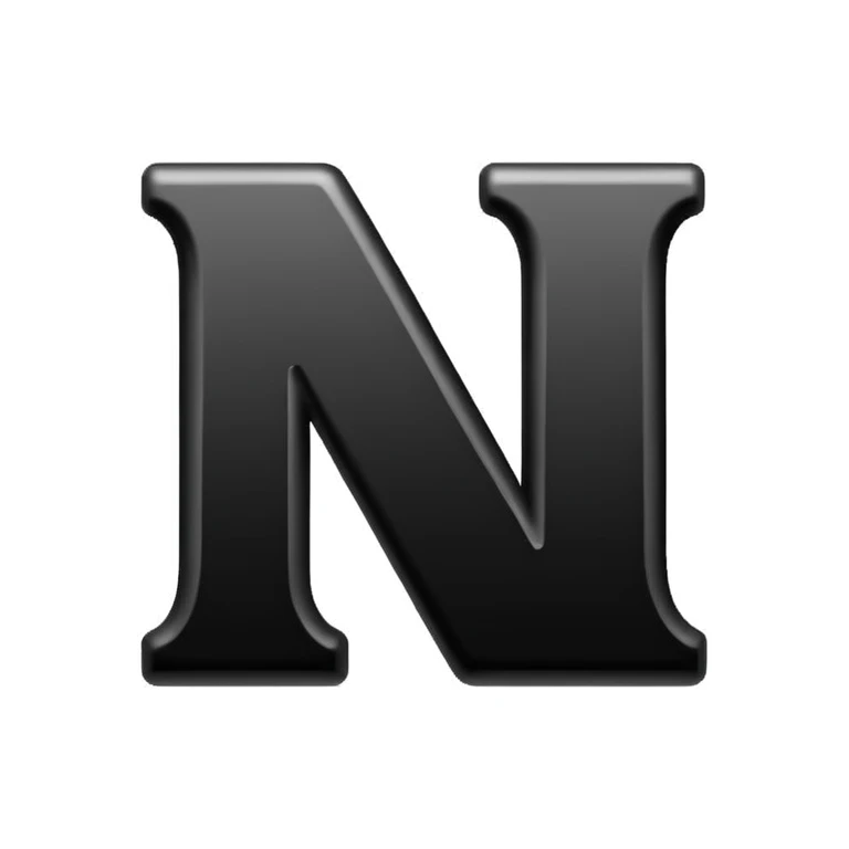 letter n emoji, classic simple and readable style emoji