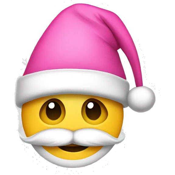 Pink Santa hat emoji