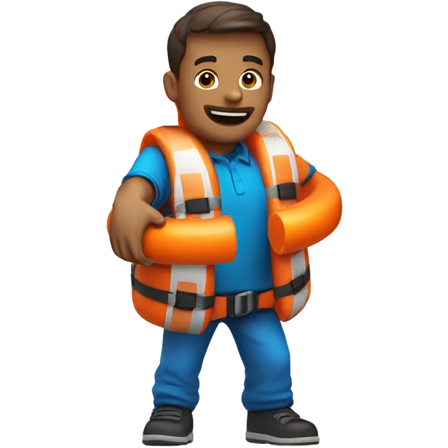 man throwing a life preserver emoji
