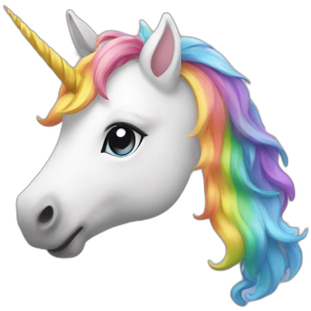 Unicorn rainbow emoji