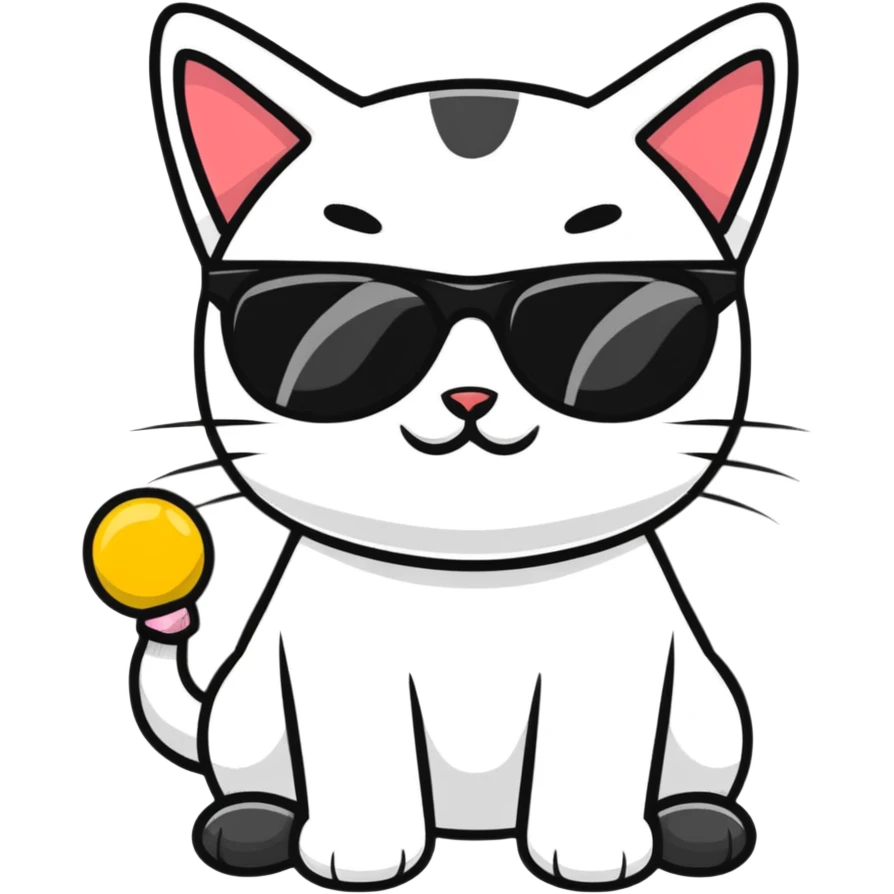 Cat with sunglasses emoji