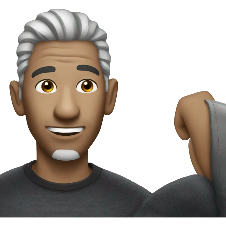 cool dude with grey hair emoji