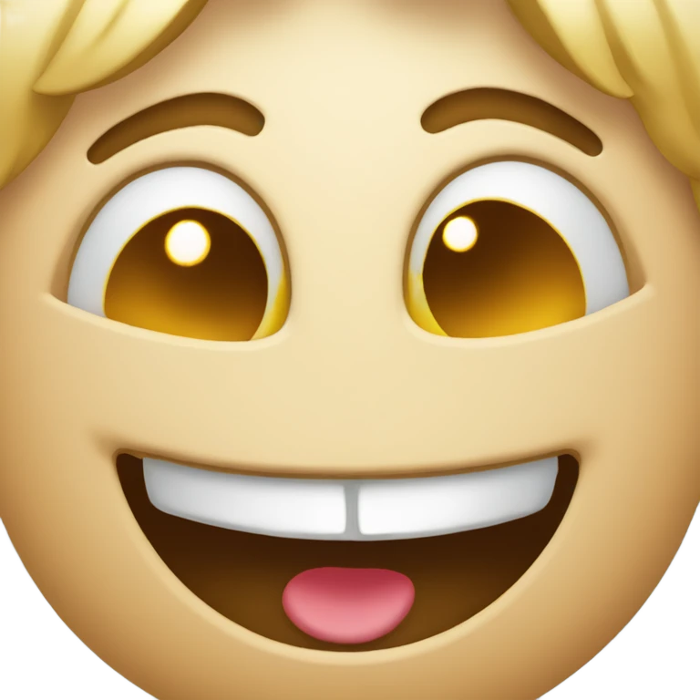 Silly happy face emoji
