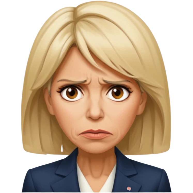 Brigitte macron angry emoji