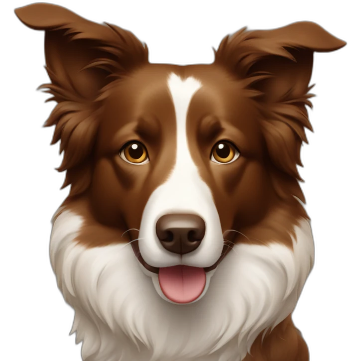 brown and caramel border collie emoji