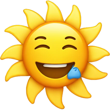 A happy sun emoji emoji