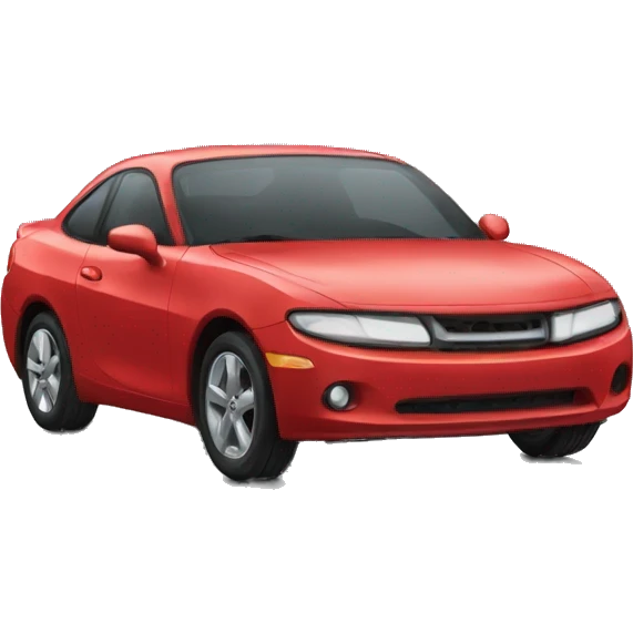 isolated front of little red car emoji