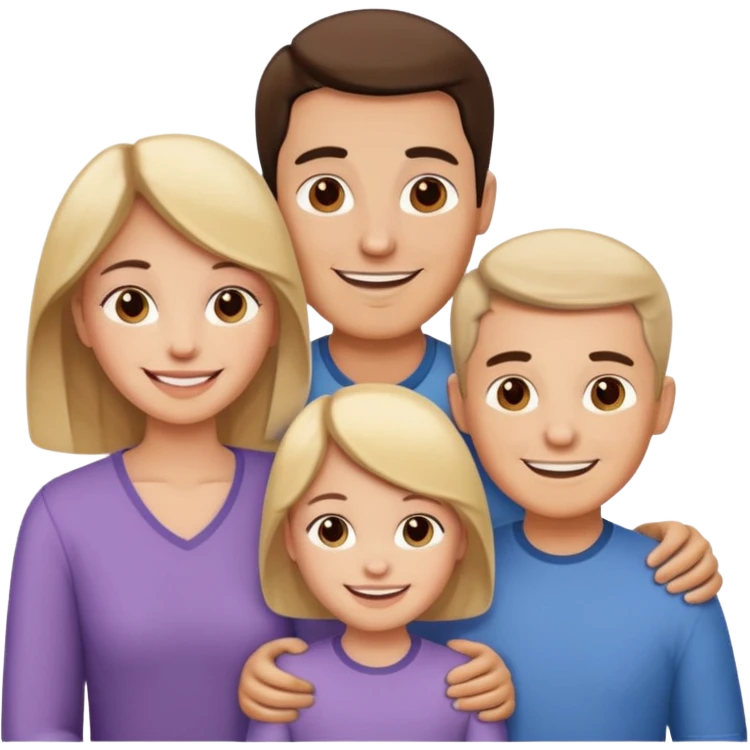 family with two parents and one child emoji
