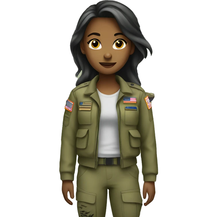 girl on a military track emoji