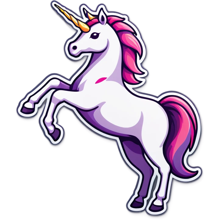Unicorn raving emoji