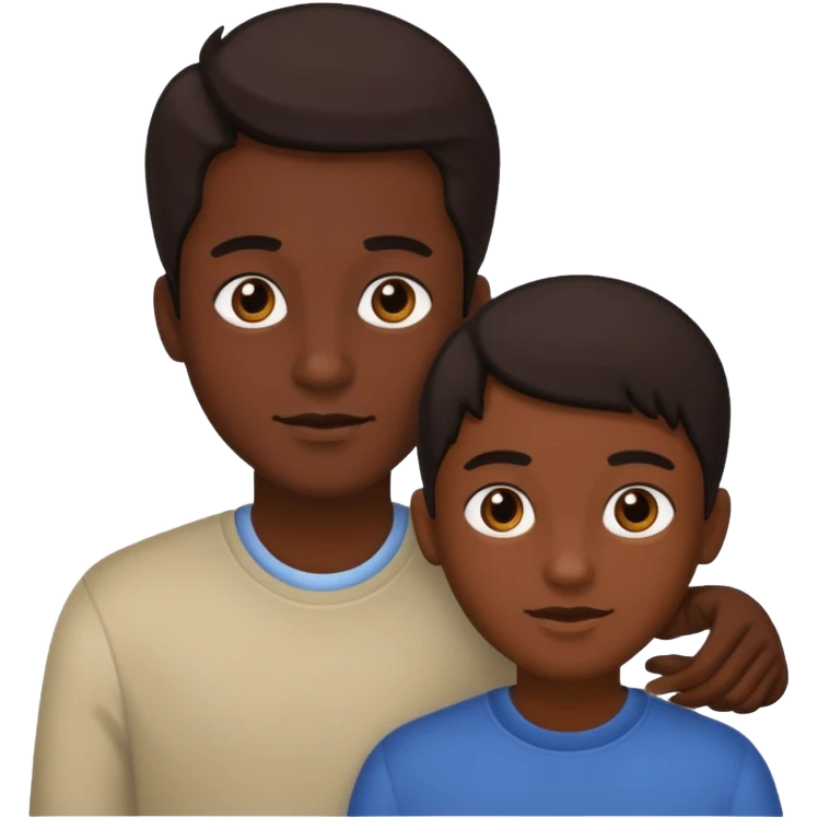 two dark skinned friends emoji