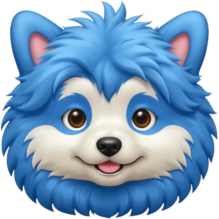 Dog blue emoji