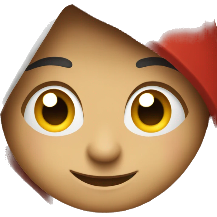 A half smile emoji with red face emoji