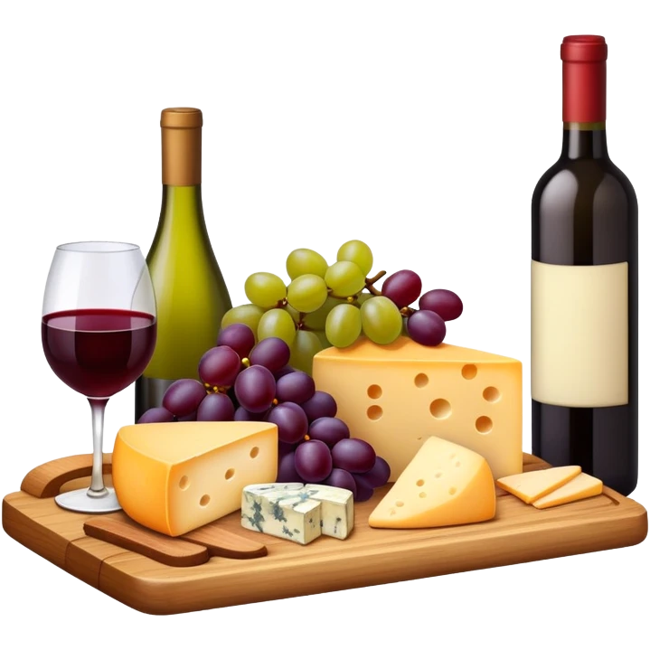 Cheese board and wine  emoji
