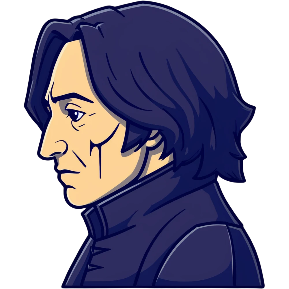 sad Severus Snape side view with tear emoji