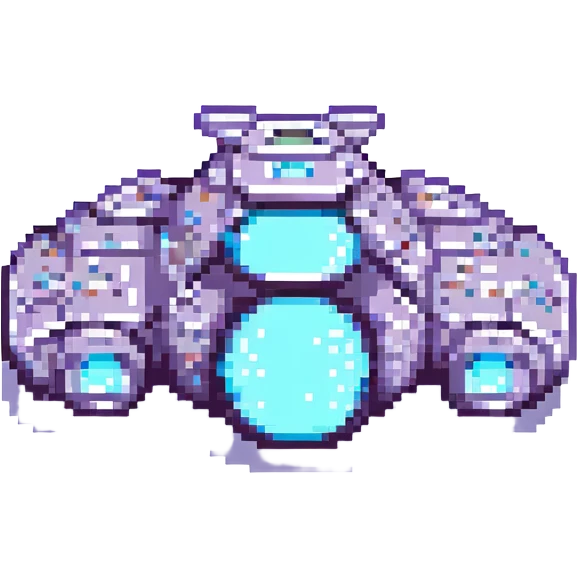 futuristic spaceship pixel art emoji