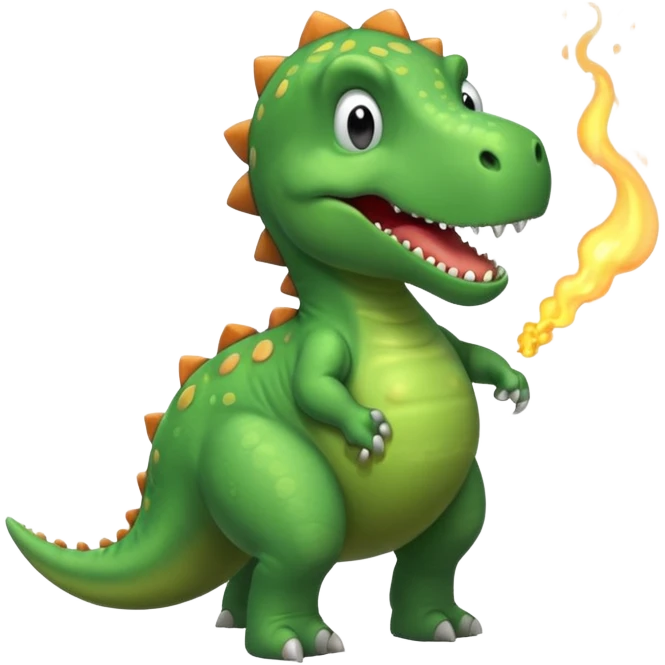 Dinosaur farting from his butt emoji