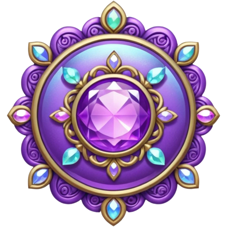 glitter purple amulet emoji