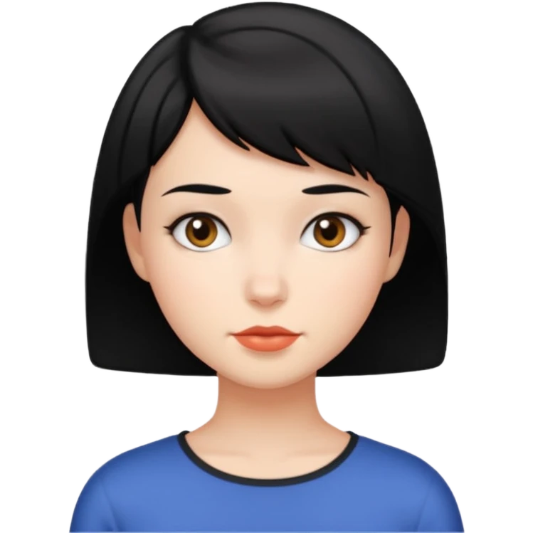 girl with black short hair , oh okay  emoji